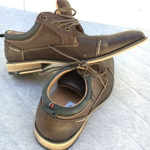 STEVE MADDEN Mens8.5P-Kerker Cap Toe Oxford Brown